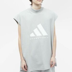 Adidas Basketball Unisex Sleeveless Halo Green One CTN SL Tee 2XL